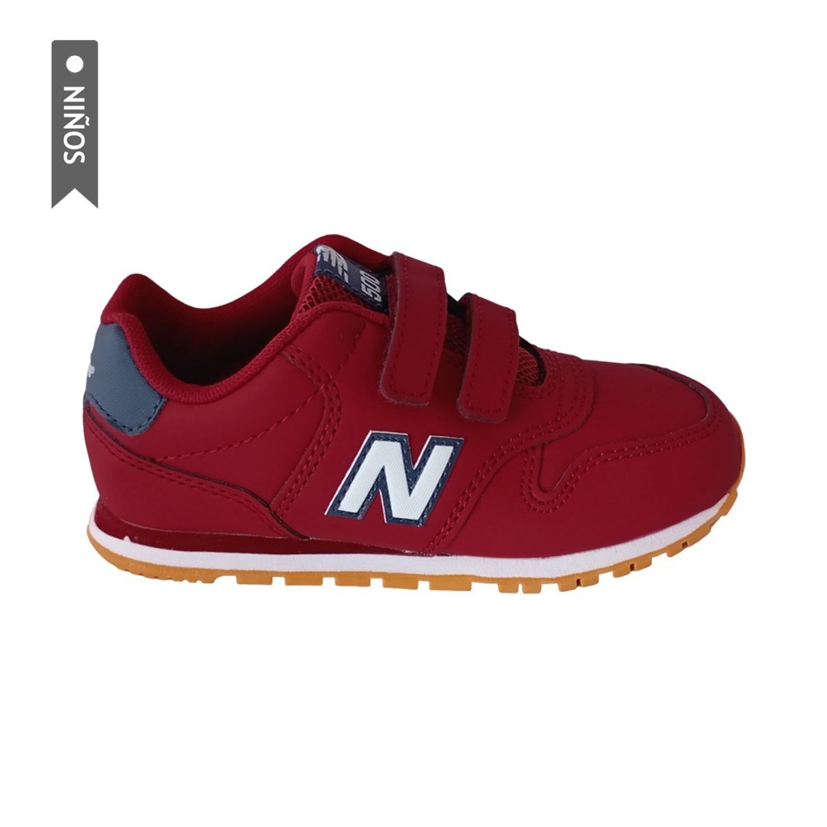 NEW BALANCE - Tenis New Balance 500 Niño-Rojo/Blanco