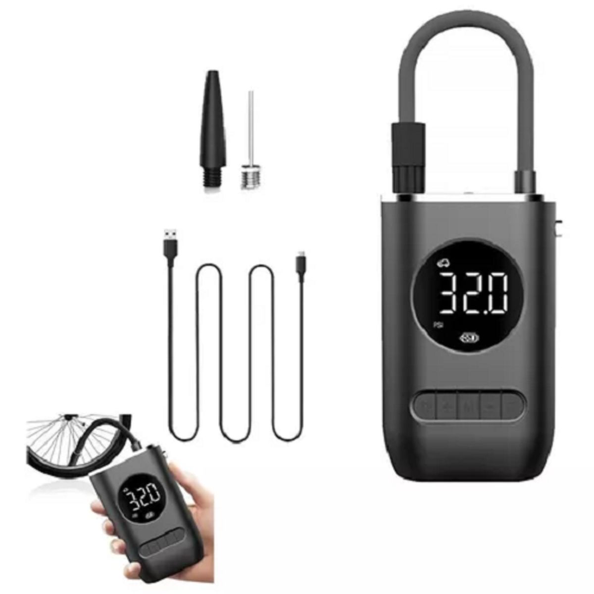 GENERICO - Mini Compresor De Aire Eléctrico Recargable Inalámbrico