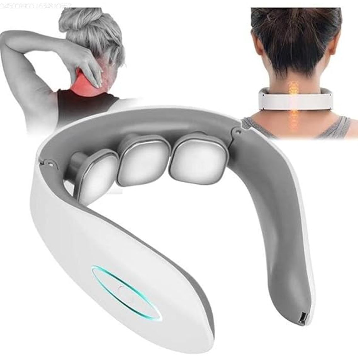 GENERICO - Masajeador de Cuello Con Calor Alivio del Dolor, 6 Modos