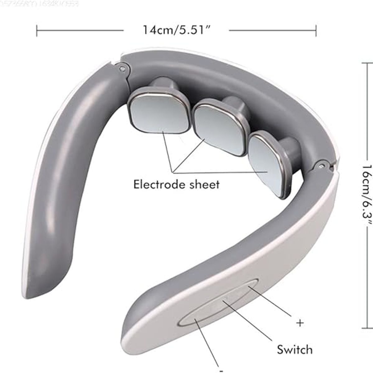 GENERICO - Masajeador de Cuello Con Calor Alivio del Dolor, 6 Modos