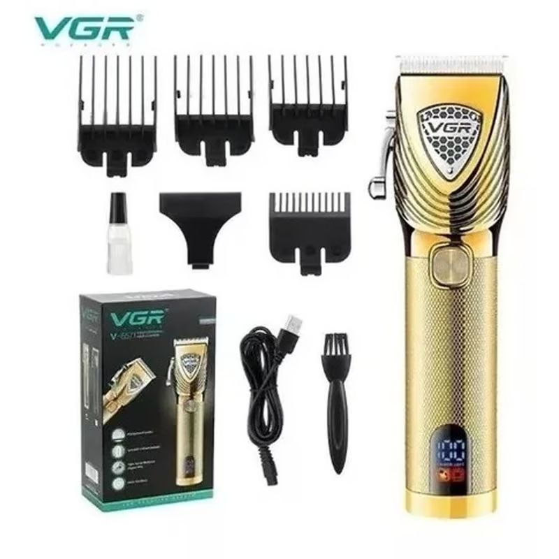 VGR - Cortadora de cabello con carcasa de metal premium VGR 901 Pantalla LED