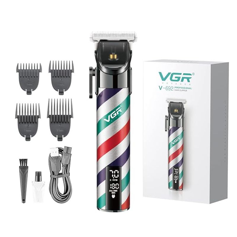 VGR - VGR V-692 Patillera Cortadora de cabello recargable inalámbrica