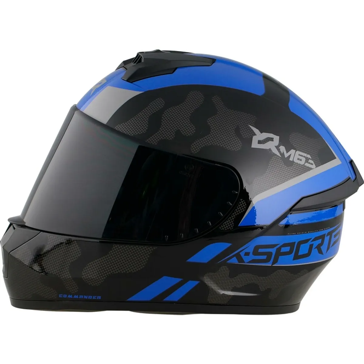 X SPORTS - CASCO X SPORTS M63 CERTIFICAD DOT COMANDER AZUL BRILLO TLL M