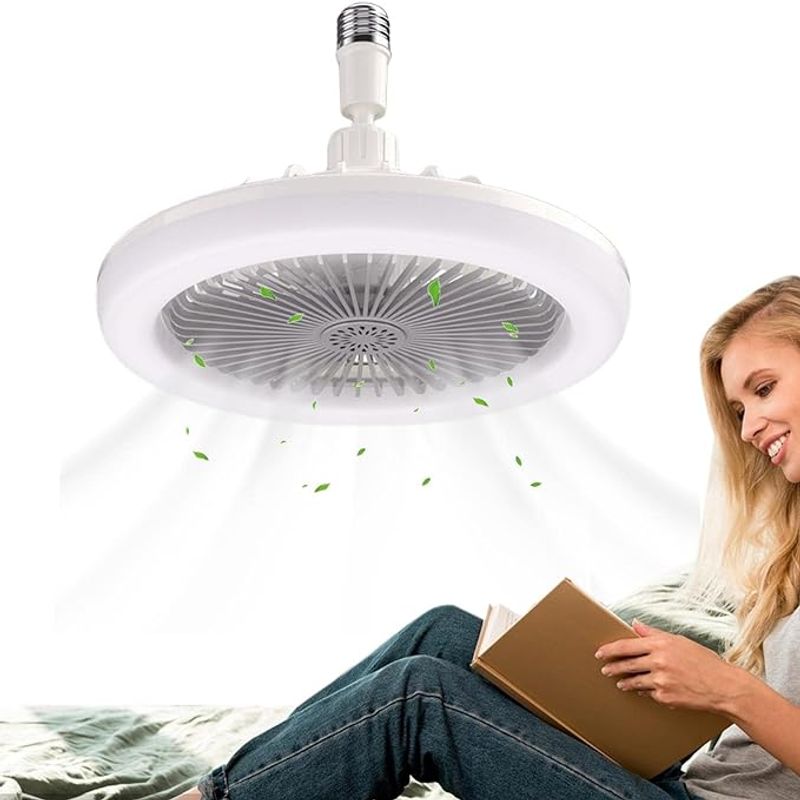 GENERICO - Ventilador Luz Led 2 en 1