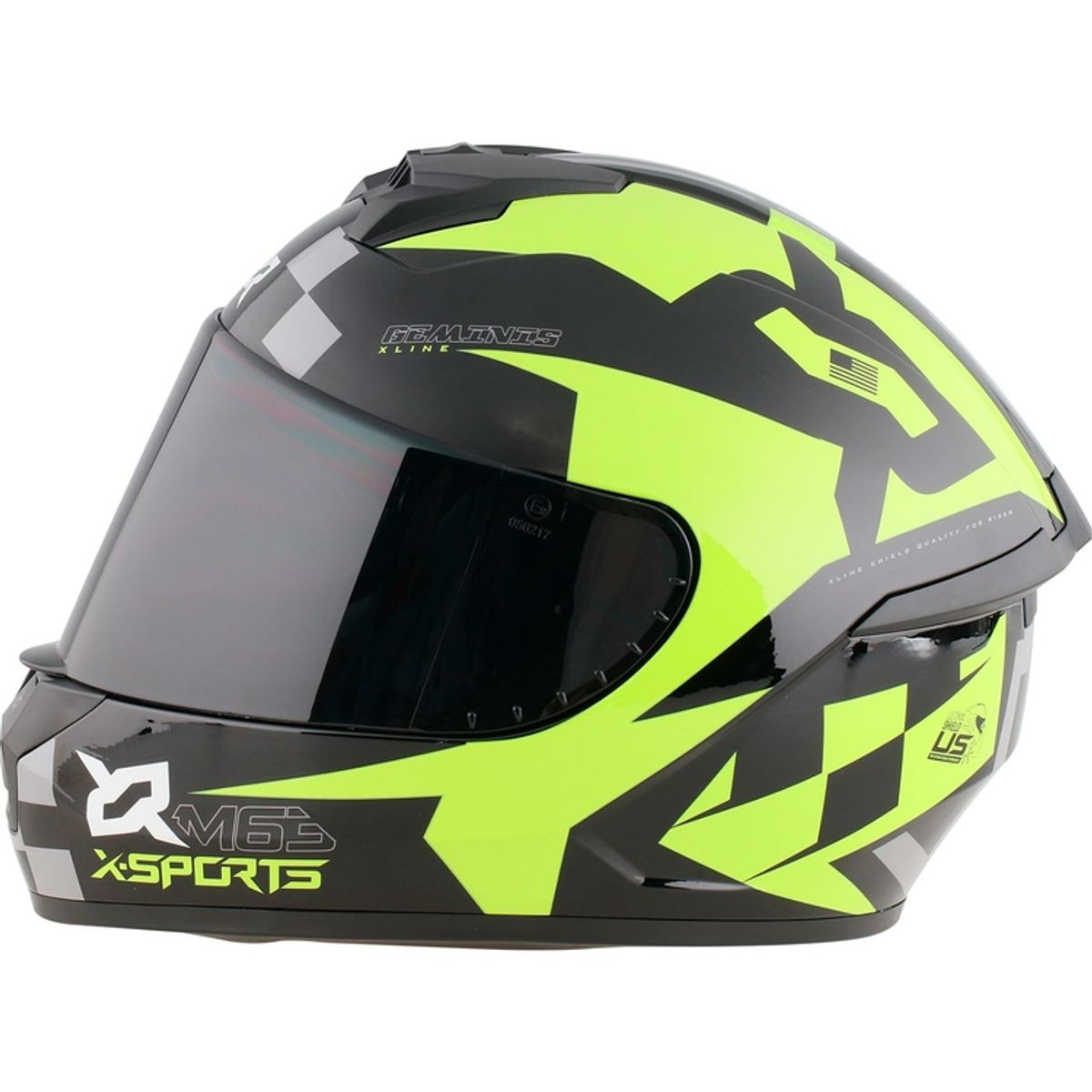 X SPORTS - CASCO X SPORTS M63 CERTIFICAD DOT GEMINIS NEGRO BRILLO TLL M