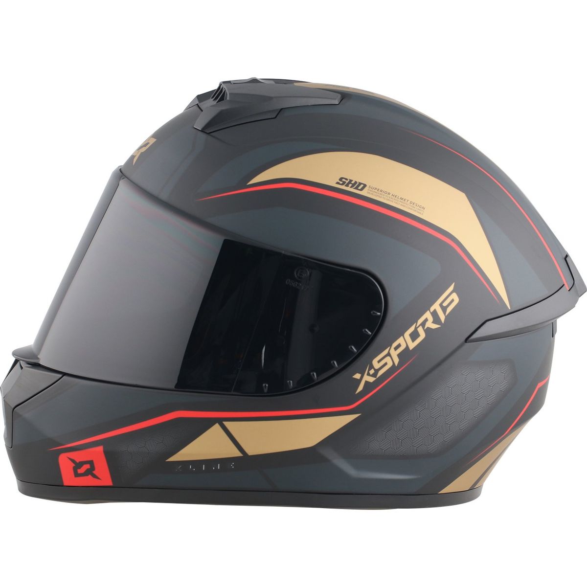 X SPORTS - CASCO X SPORTS M63 CERTIFICADO DOT BROKER ORO BRILLO TALLA M