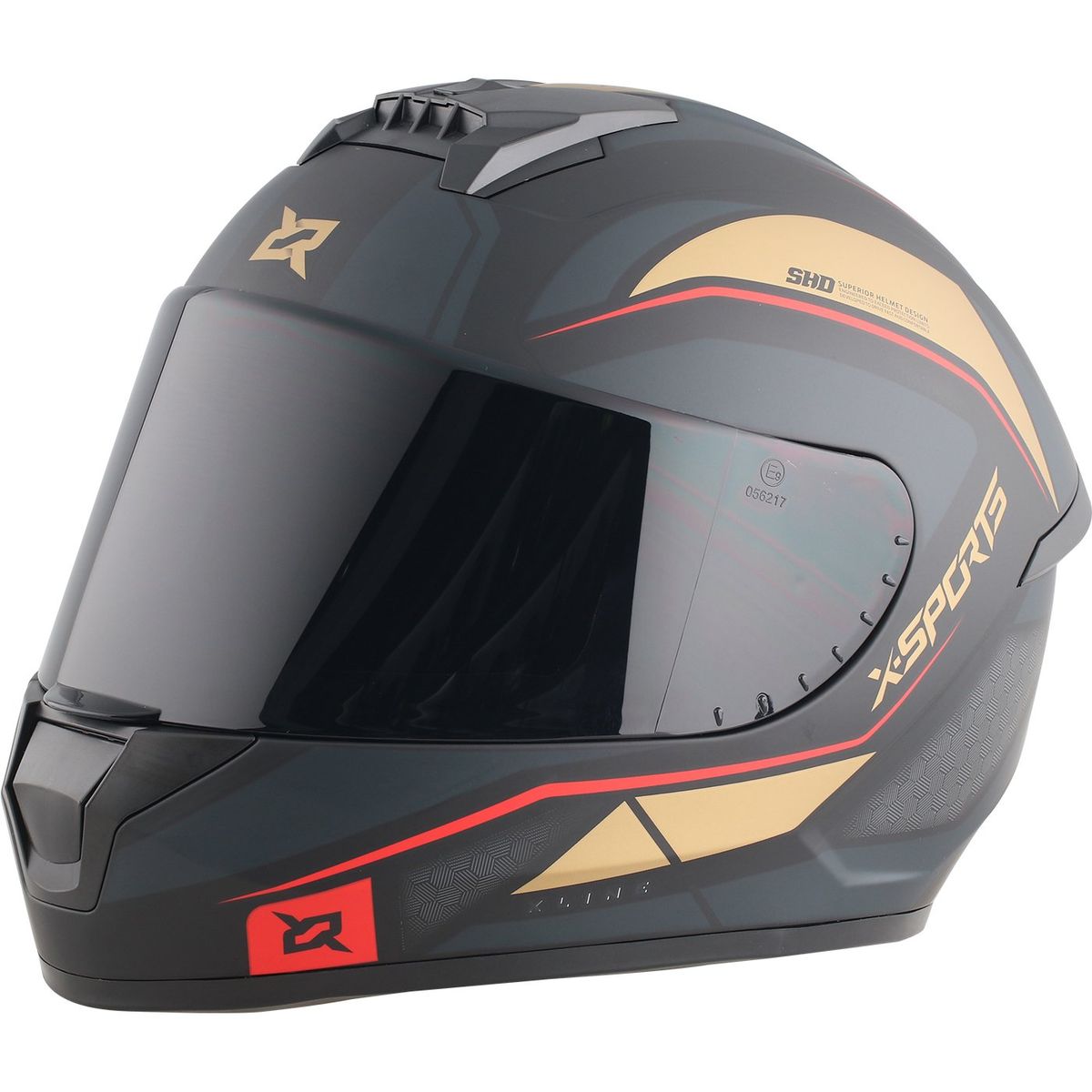 X SPORTS - CASCO X SPORTS M63 CERTIFICADO DOT BROKER ORO BRILLO TALLA M
