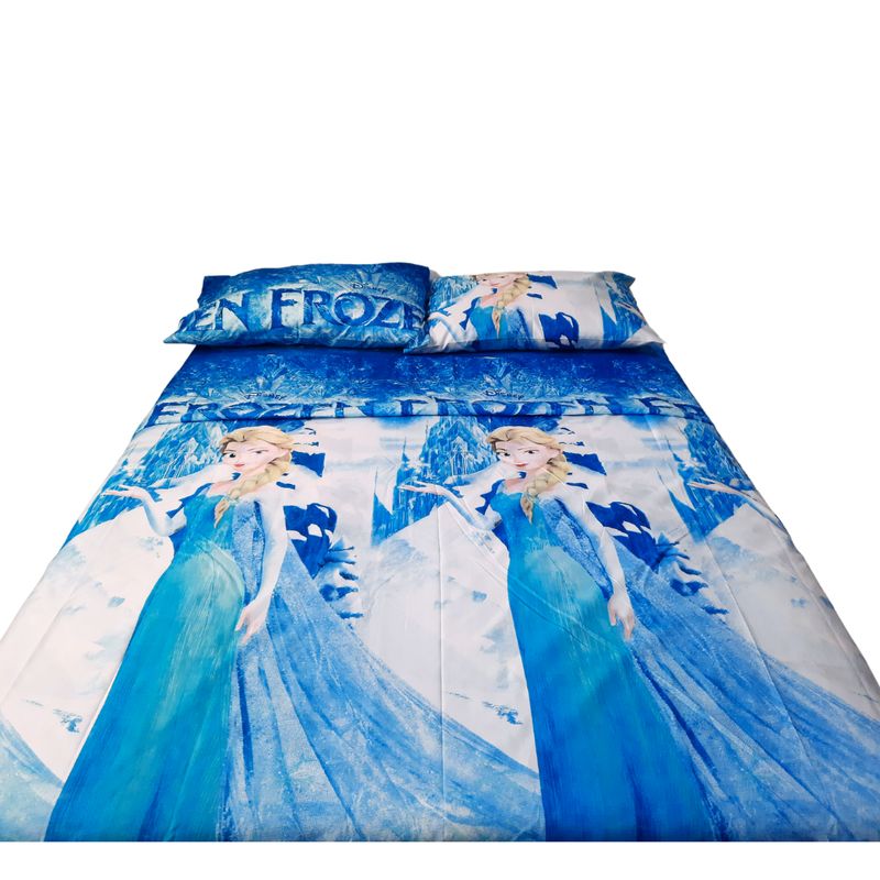 GENERICO - Juego de sabanas Queen  - Frozen Elsa