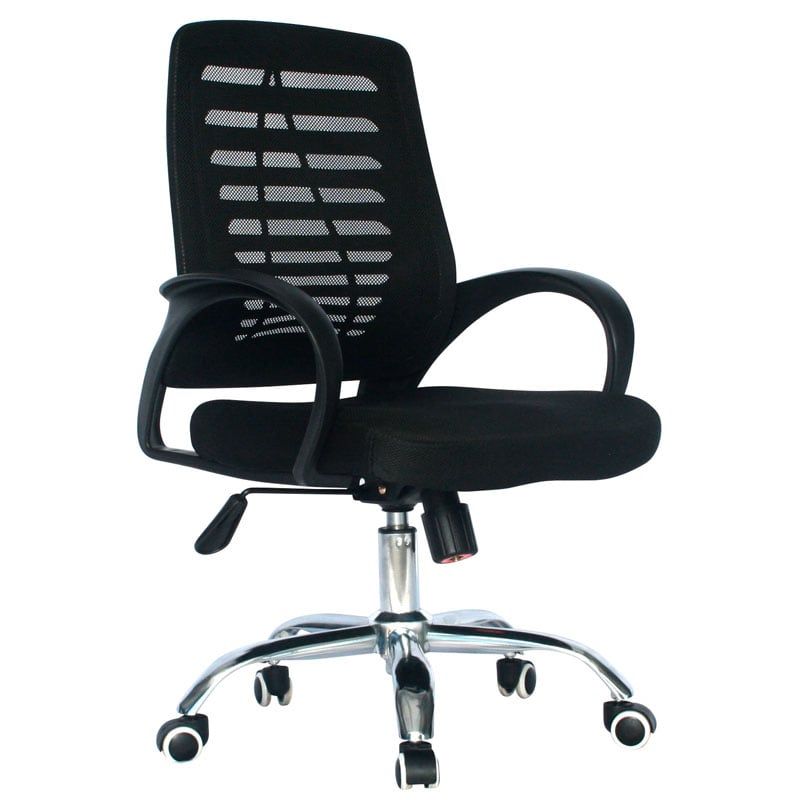 GENERICO - Silla De Escritorio España Ejecutiva Negra base cromo - Mobili shop