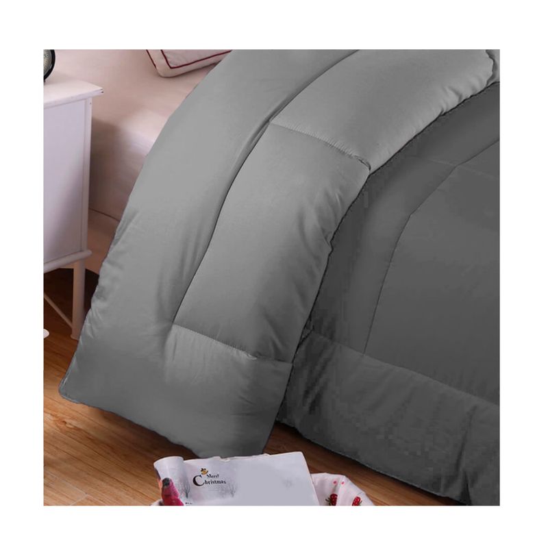 LENCICOL - Edredón Premium Queen Gris-Gris