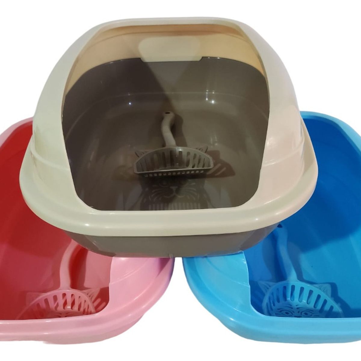 GENERICO - Arenero Caja Gatos Pala Recogedora Baño Sanitario Grande