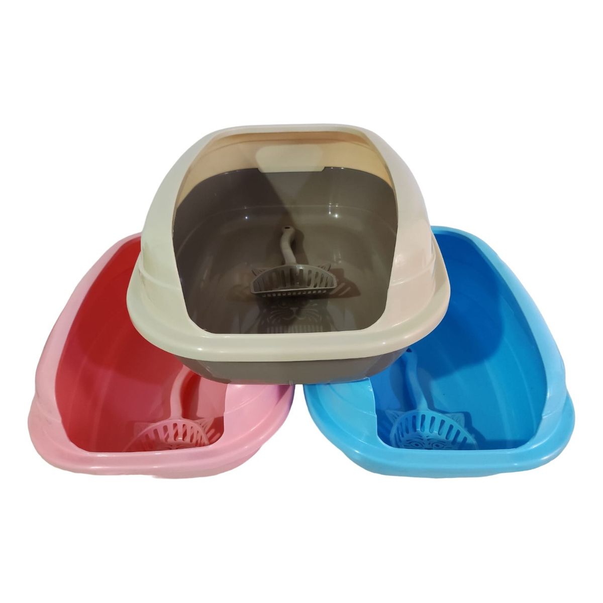 GENERICO - Arenero Caja Gatos Pala Recogedora Baño Sanitario Grande