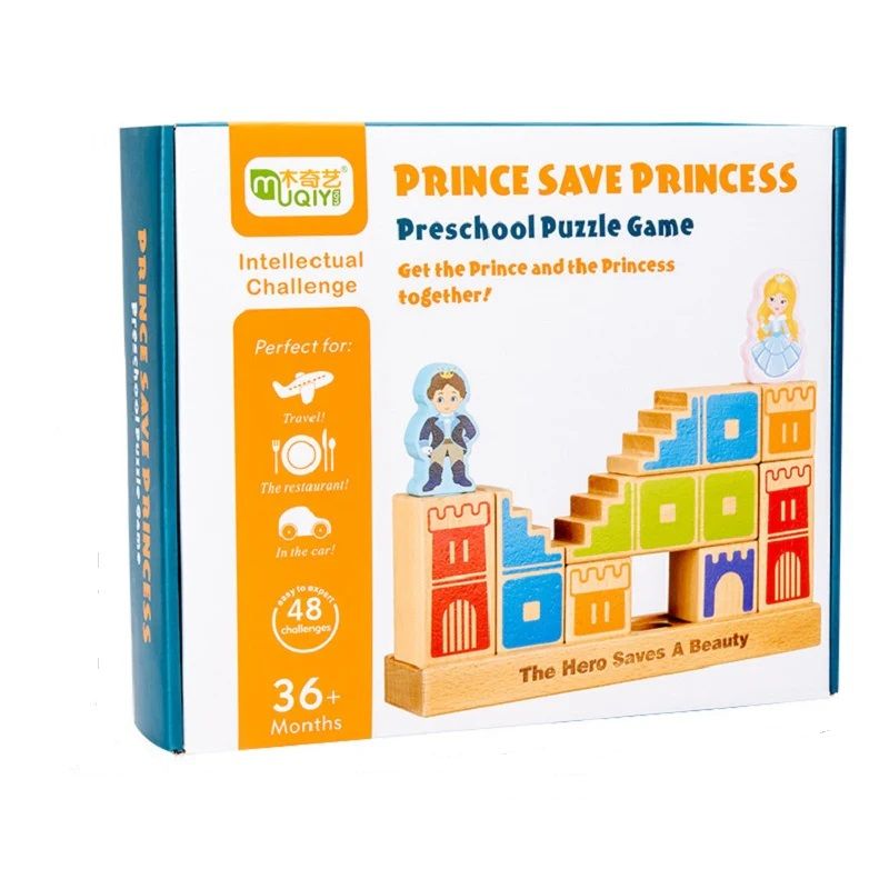 JUGANDO Y EDUCANDO - Bloques Para Construir Motricidad Castillo Madera Para Niños