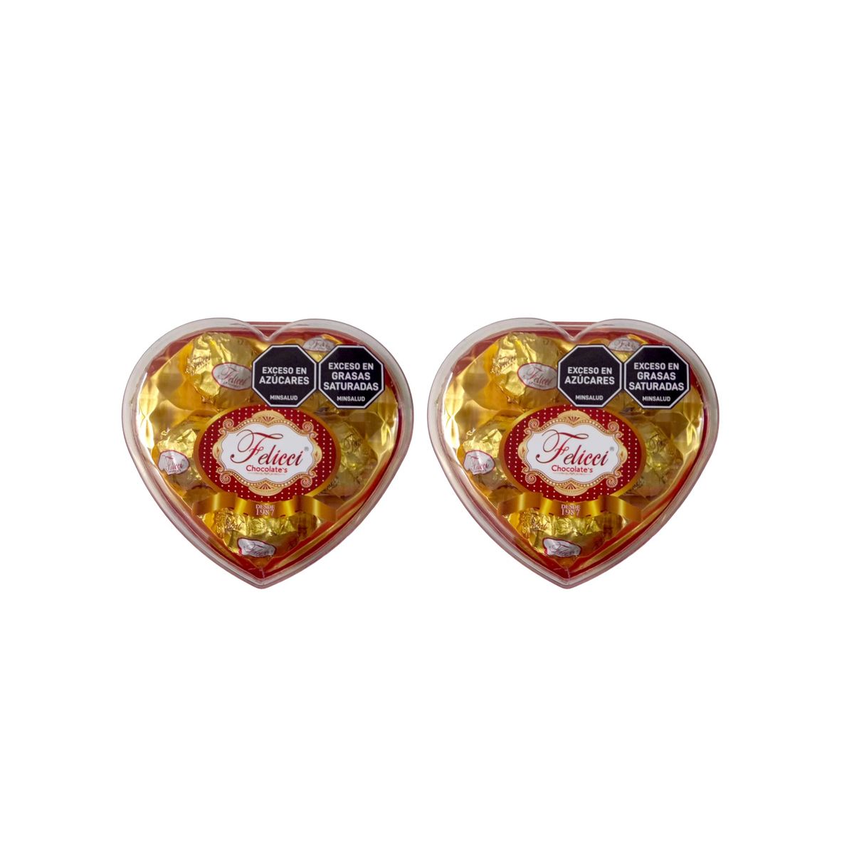 GARABATOS - Estuche Regalo Chocolates Corazon Felicci X2