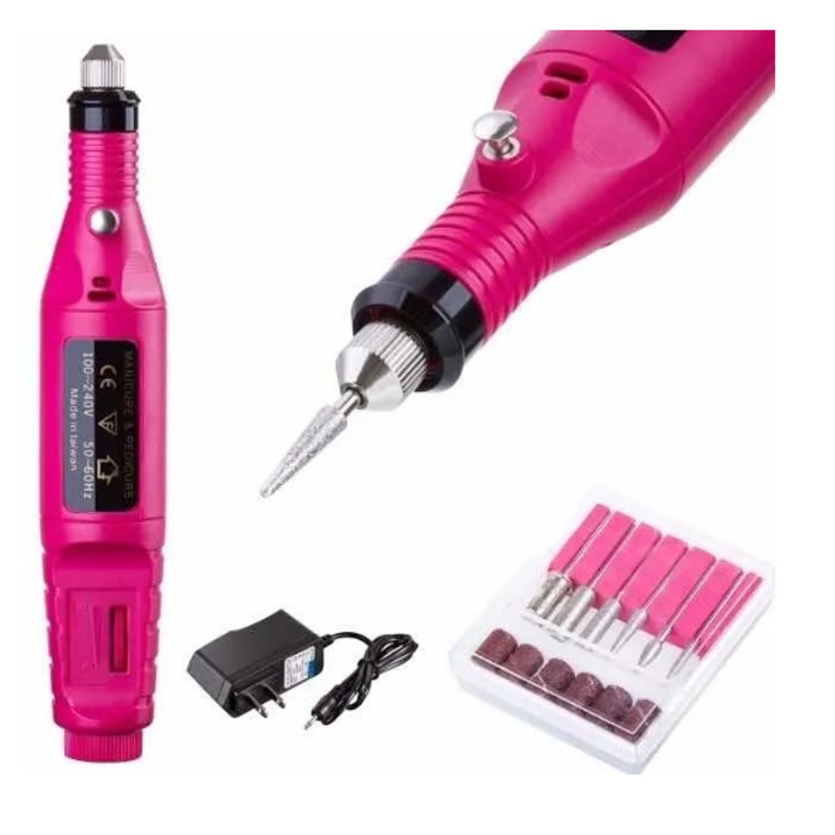 GENERICO - Kit Drill Pulidor Uñas Electrico Removedor Acrilico Manicure