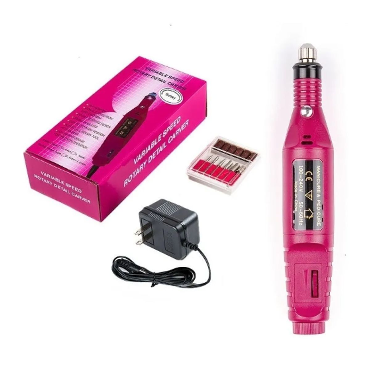 GENERICO - Kit Drill Pulidor Uñas Electrico Removedor Acrilico Manicure