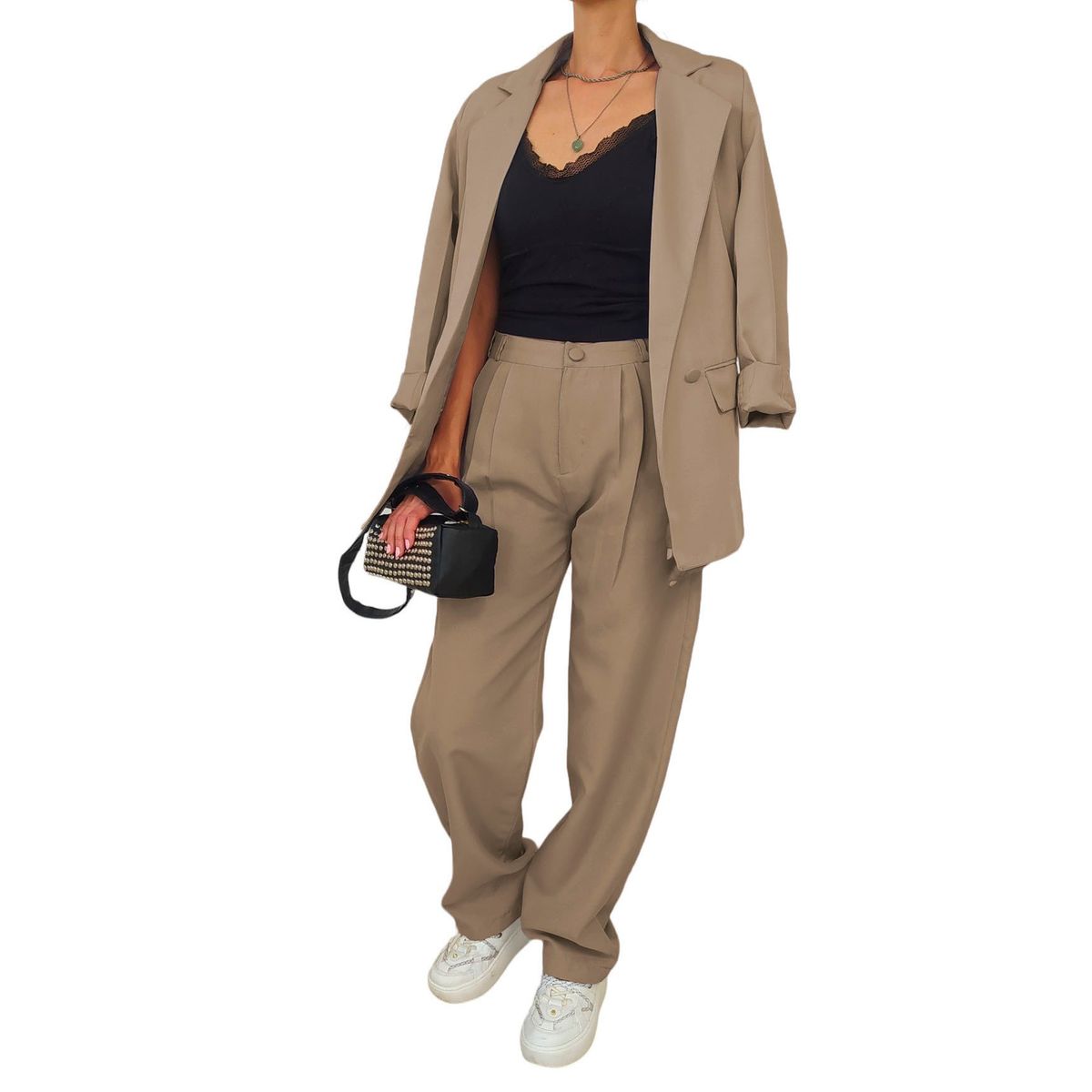 ASTRONAUT - Conjunto Traje para Mujer Pantalon y Blazer Chaqueta Formal Informal_.