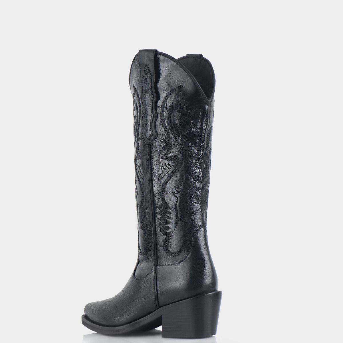 STIVALI - BOTA TEXANA DEVI CRAQUELADO NEGRO