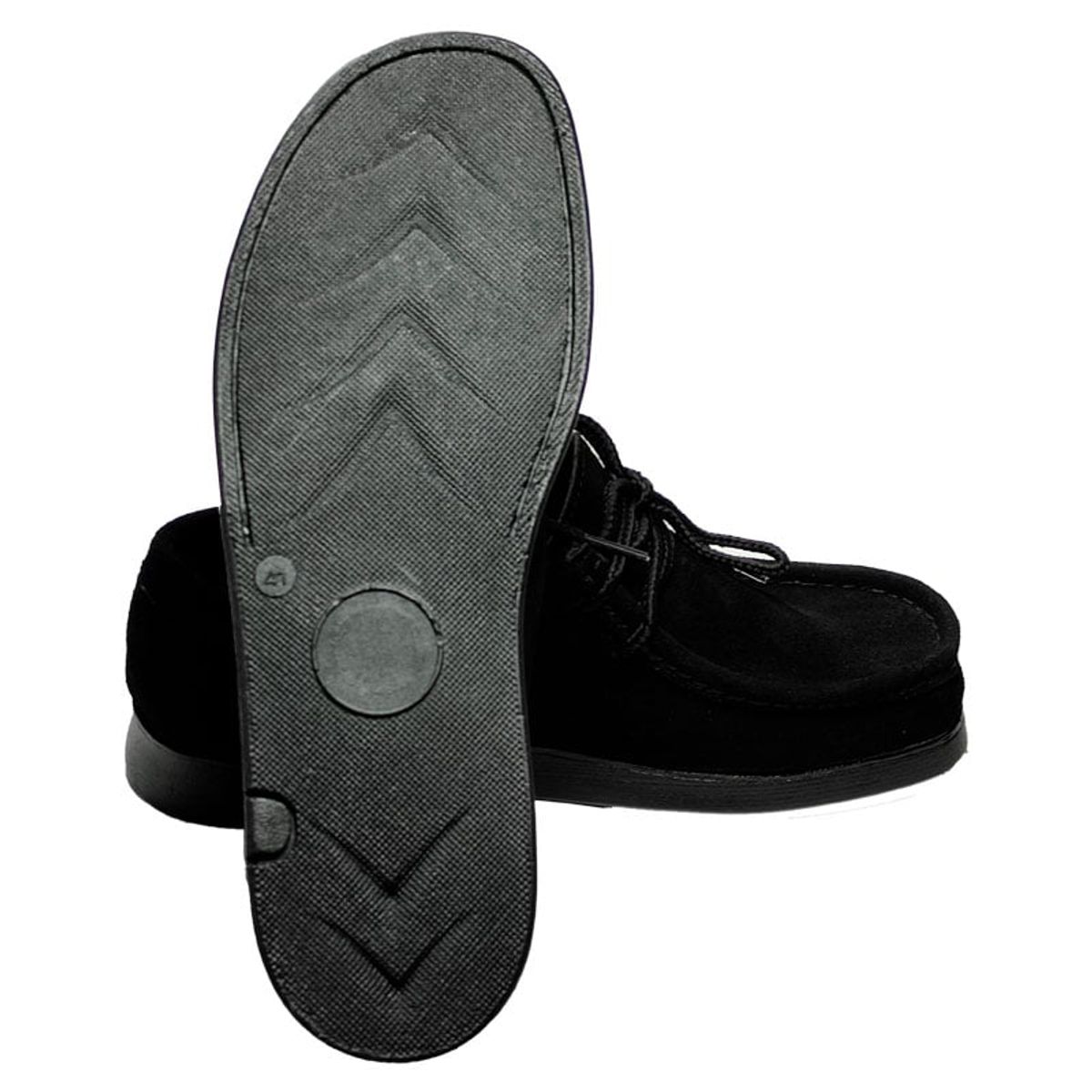 PATICUEROS - Paticueros Zapatos En Cuero Gamuza Negra Estilo Abuelo