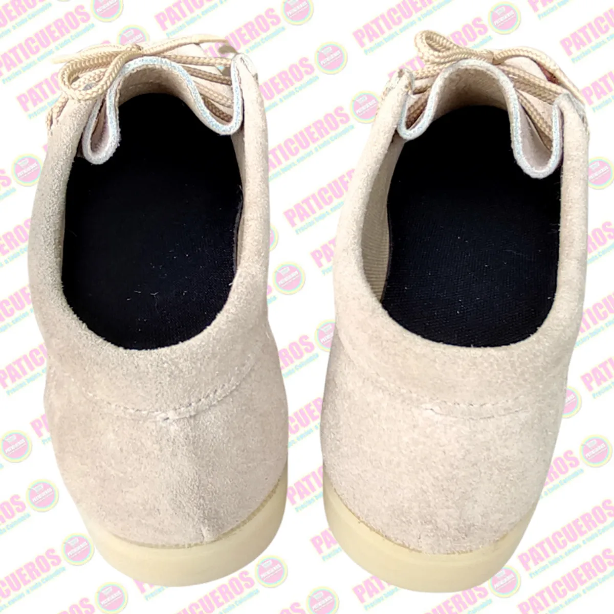 PATICUEROS - Paticueros Zapatos En Cuero Gamuza Negra Estilo Abuelo