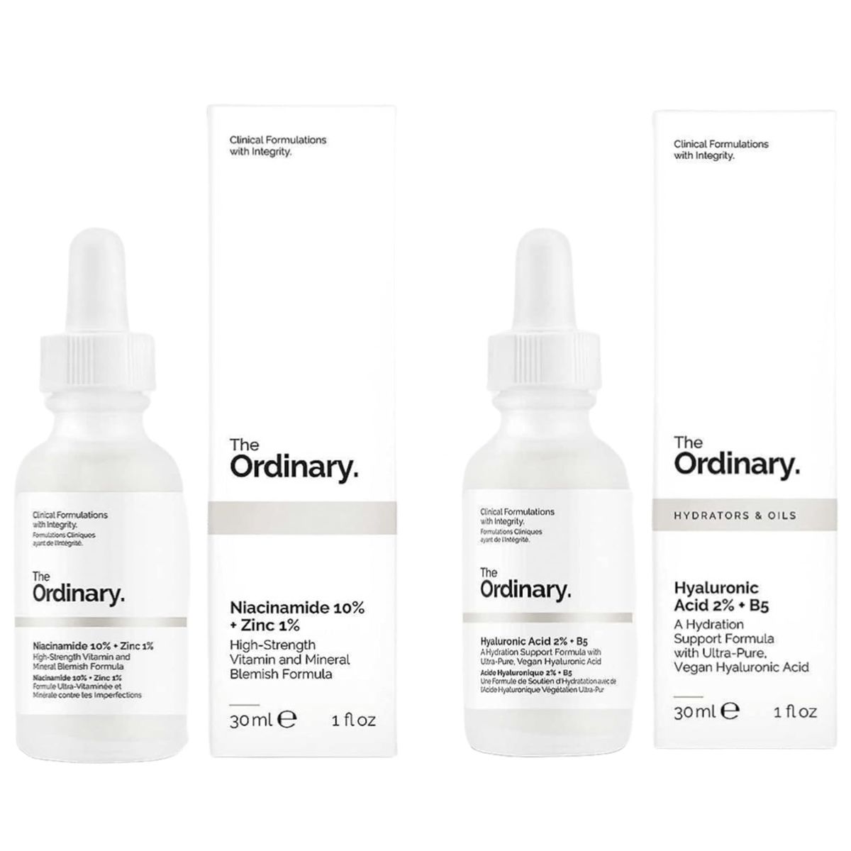 THE ORDINARY - Kit Ácido Hialurónico 2 + B5 Y Niacinamida 10 + Zinc 1