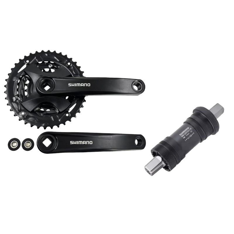 SHIMANO - Triplato Shimano Fc-mt101 9v + Eje De Centro Cartucho Un101
