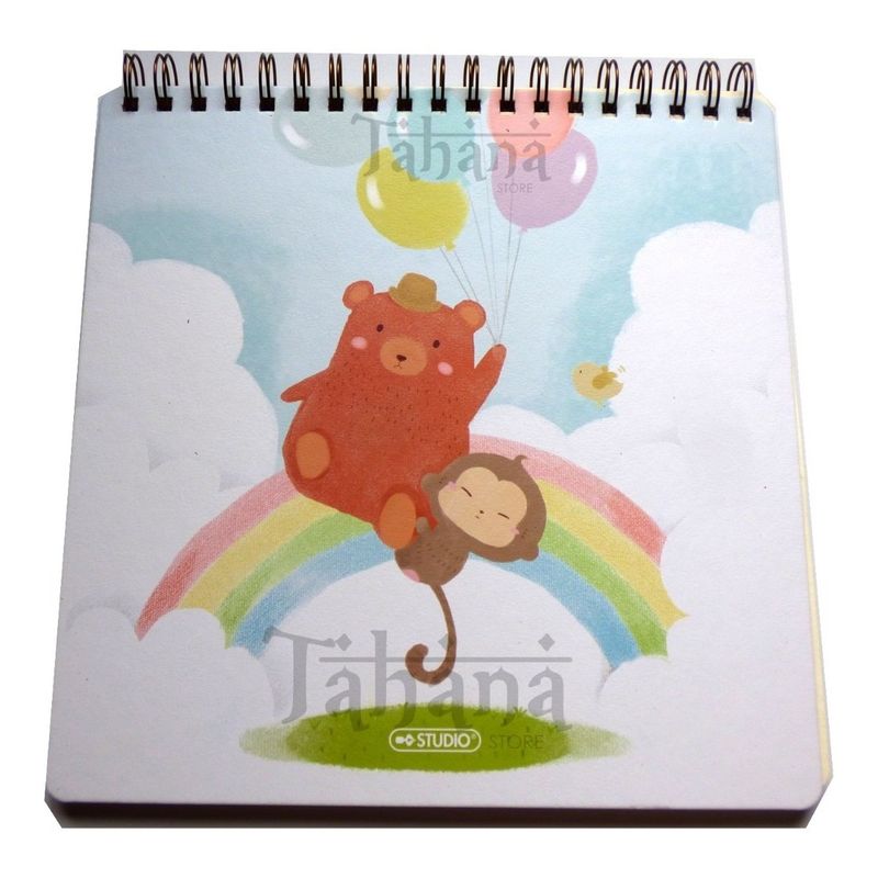 GENERICO - Block Bitácora Dibujo Lápiz Y Colores para niños arcoiris