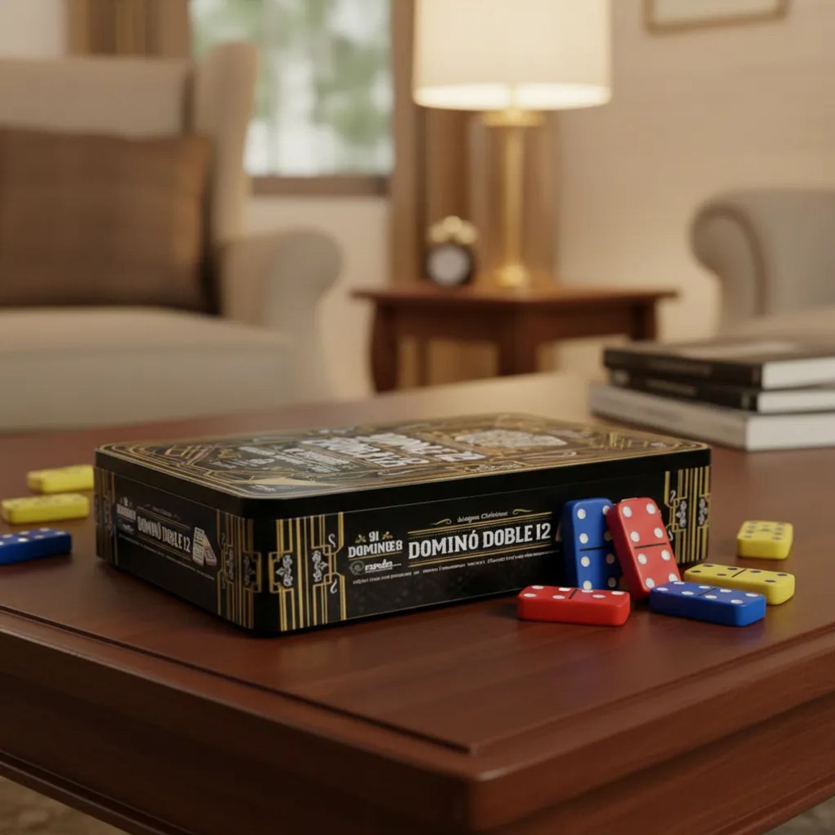 RONDA - Juego De Mesa Domino Doble 12 En Lata Para Familia Niños