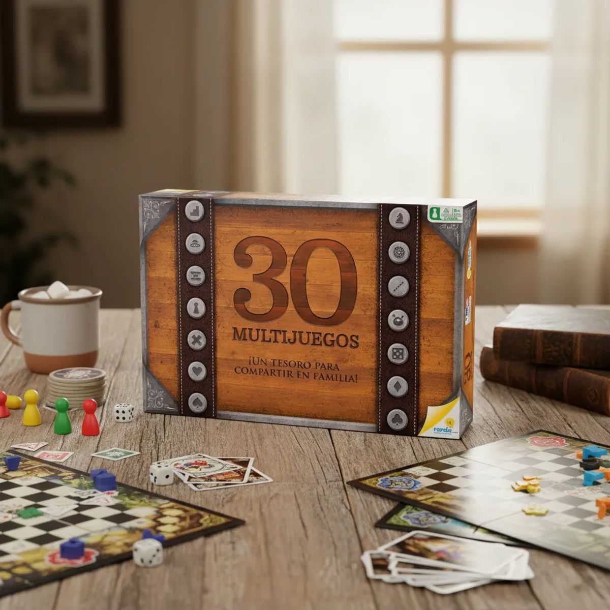 RONDA - Juego De Mesa Multijuegos X 30 Juegos Para Familia Niños