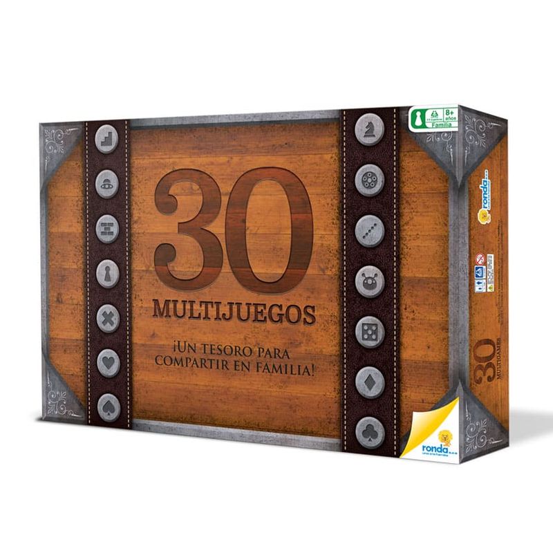 RONDA - Juego De Mesa Multijuegos X 30 Juegos Para Familia Niños