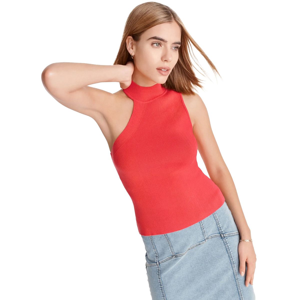 DKNY - Top Elegante Dkny Rojo Para Mujer