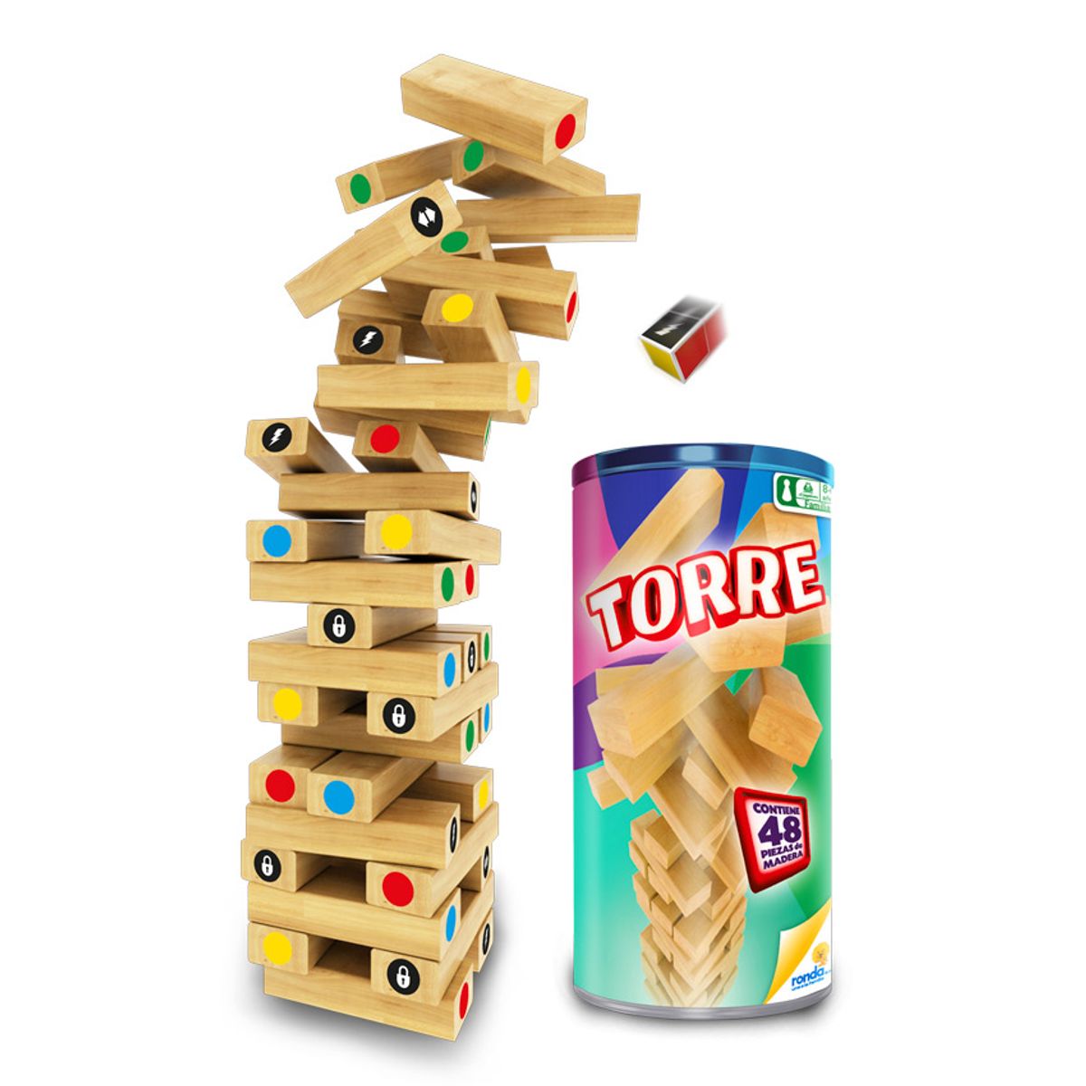 RONDA - Juego De Mesa Diversión Torre De Madera Para Familia Niños