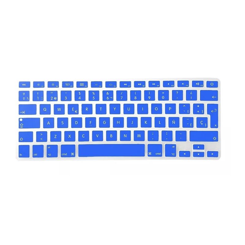 GENERICO - Protector Teclado Macbook Pro / Retina / Air 13 15 Español Azul
