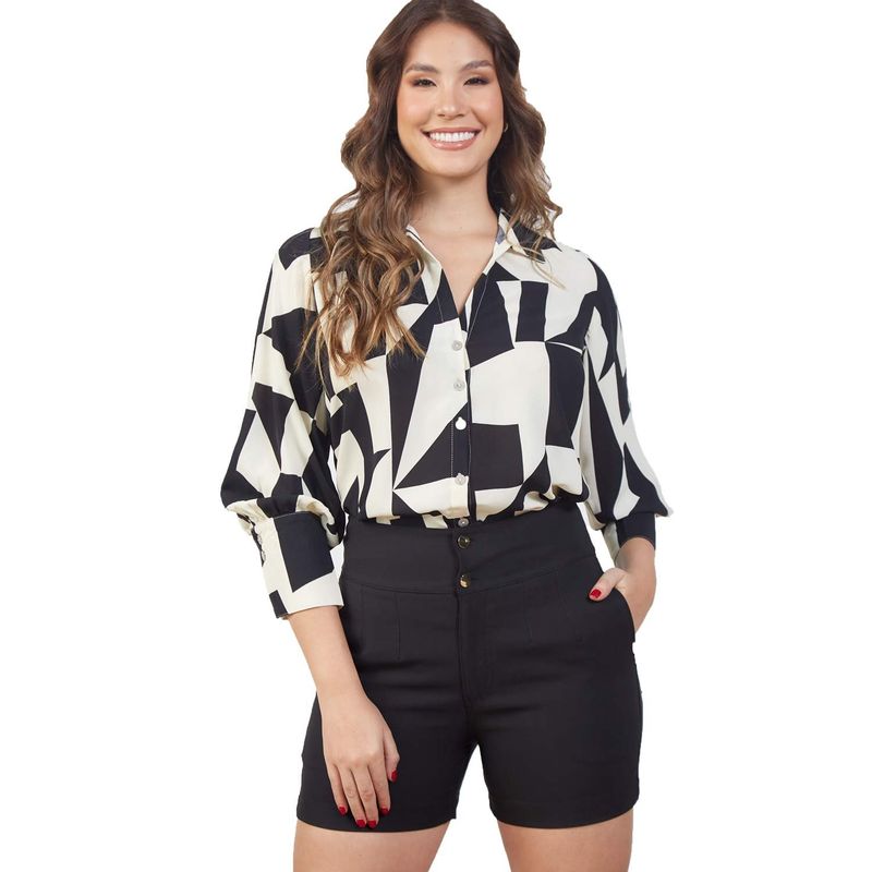 LEG LEGREENY - Short Para Mujer Tiro Alto Color Negro LeGreeny_.