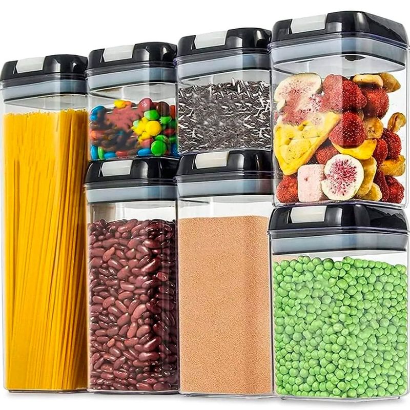 GENERICO - Set Organizador De Granos Alimentos Para Cocina 7 Pcs
