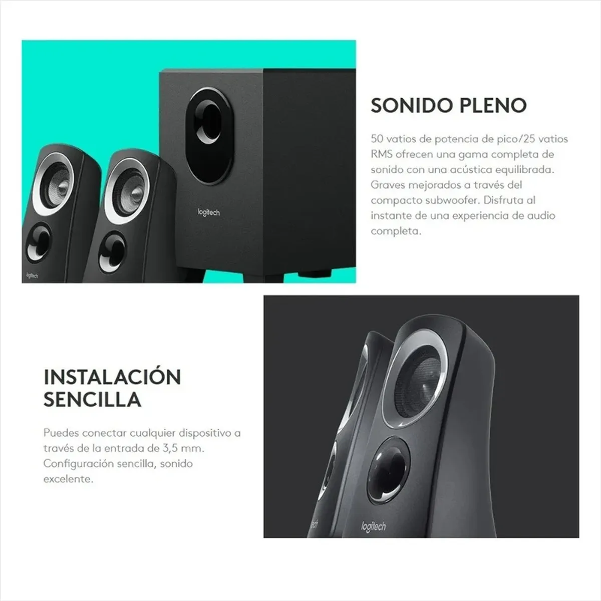 LOGITECH - Logitech Z313 Sistema De Sonido 2.1 50 Watts