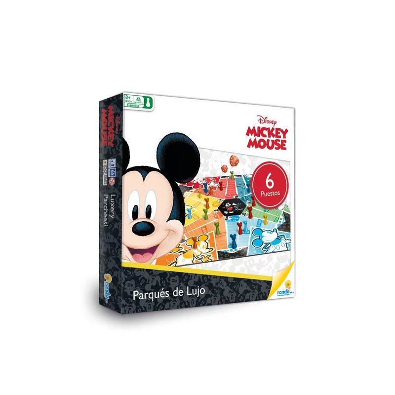 RONDA - Juego De Mesa Parqués De Lujo Mickey Mouse Para Niños Niñas