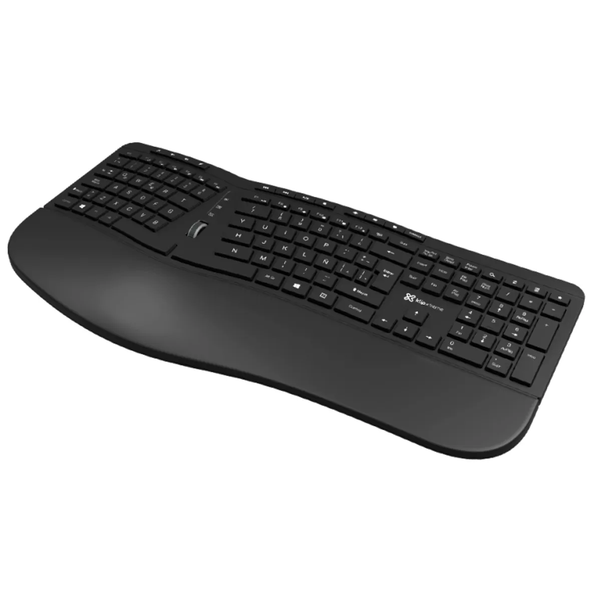 KLIP XTREME - Teclado Premium Ergonómico e Inalámbrico Klip Xtrem Español - 2.4 GHz  negro