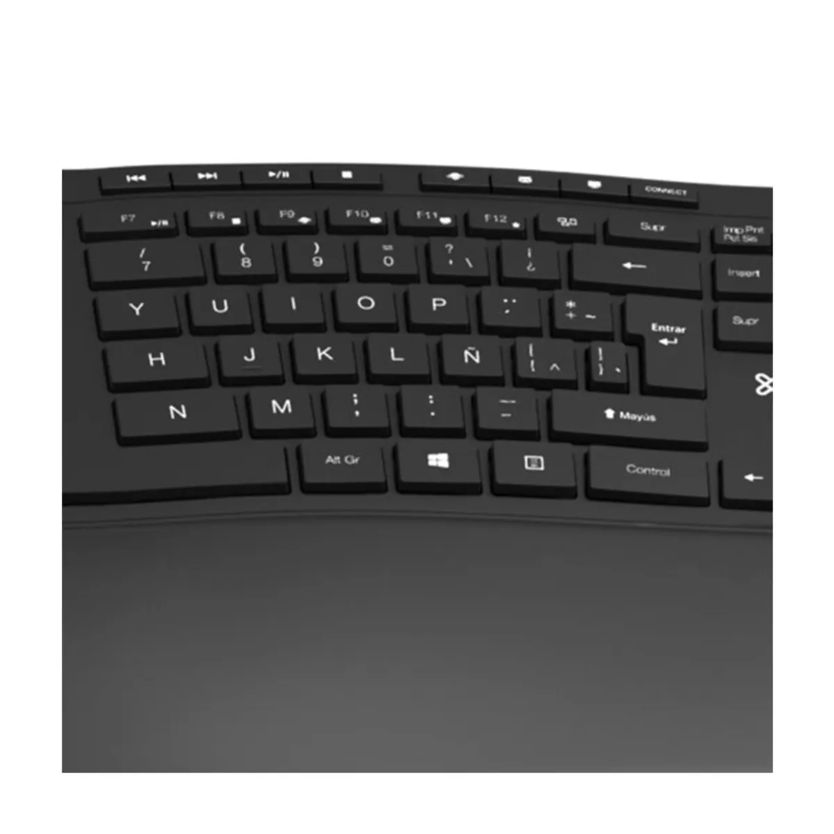 KLIP XTREME - Teclado Premium Ergonómico e Inalámbrico Klip Xtrem Español - 2.4 GHz  negro