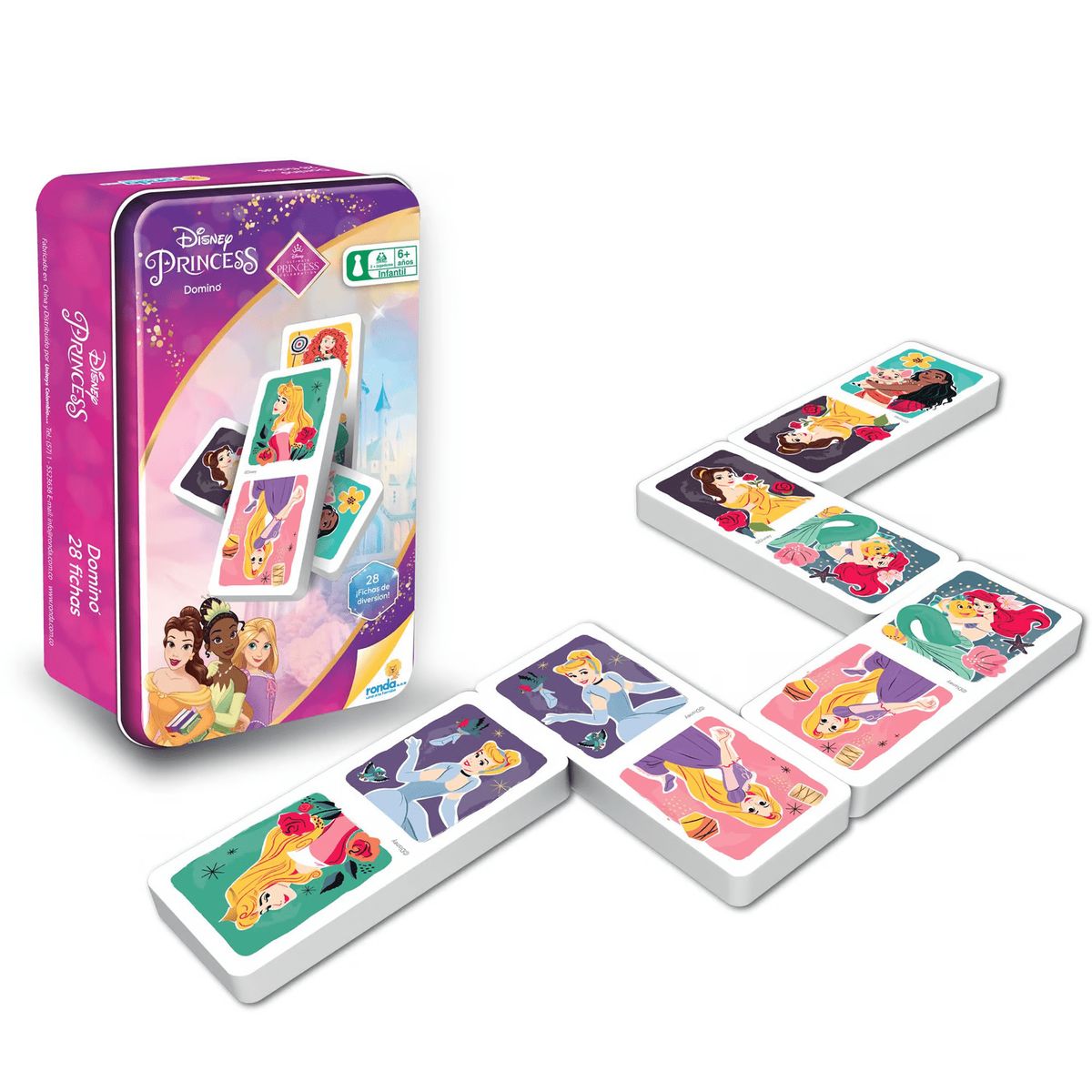 RONDA - Juego De Mesa Domino princesas Disney Familia Niños