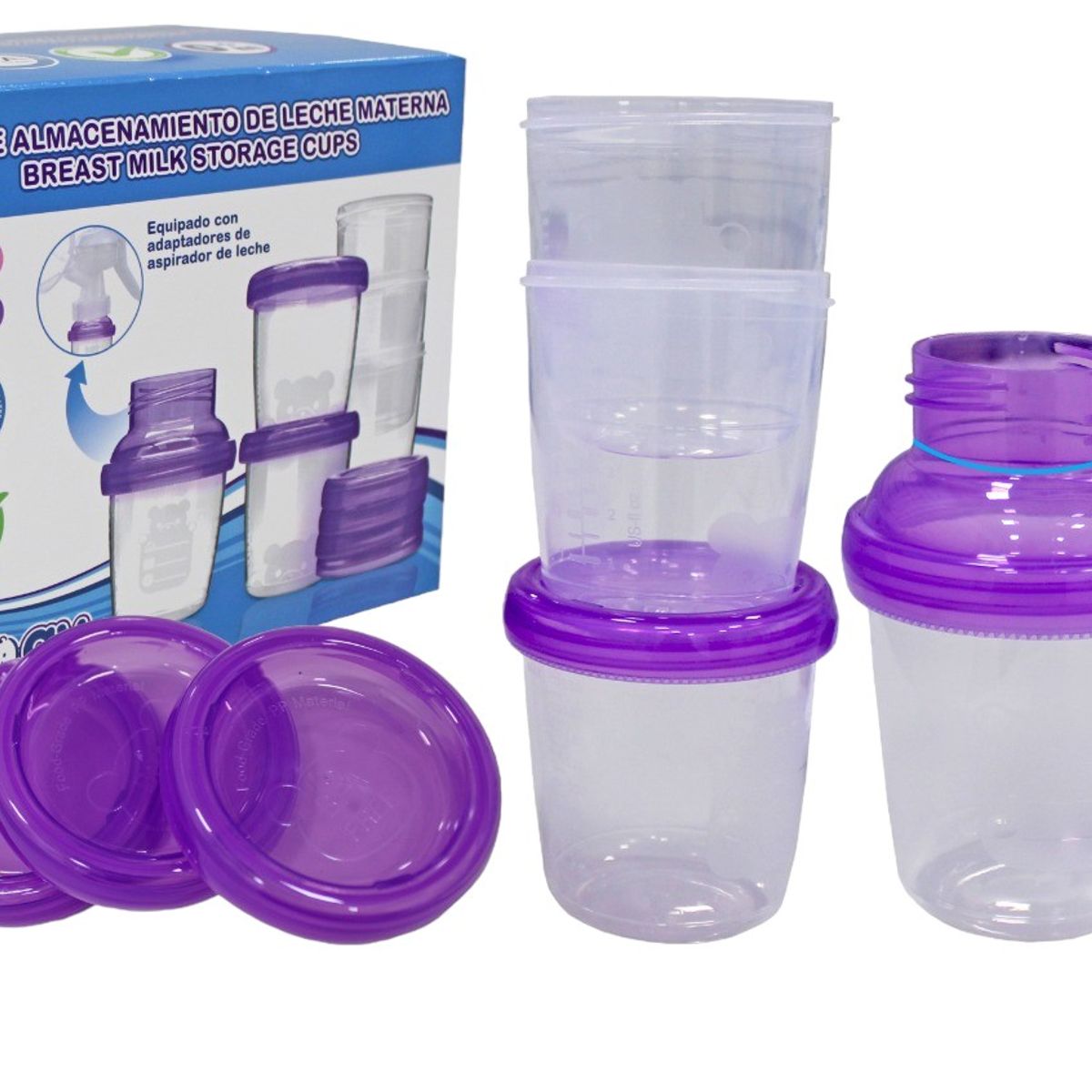 BOOGY - Recipientes Banco Leche Bebe Materna Lactancia x 6 Und.