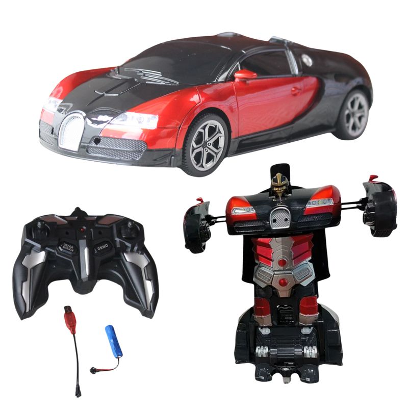 GENERICO - Carro Transformers Control Remoto Superdeportivo Rojo