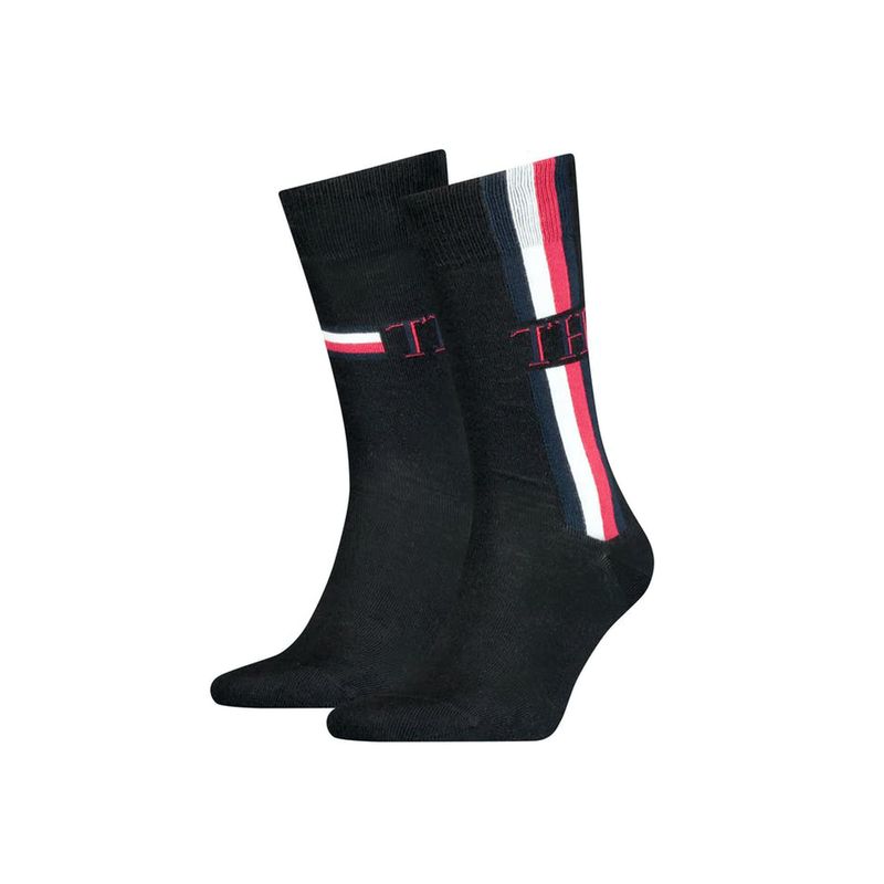 TOMMY HILFIGER - 2 Pack de Medias Negras Largas Para Hombre