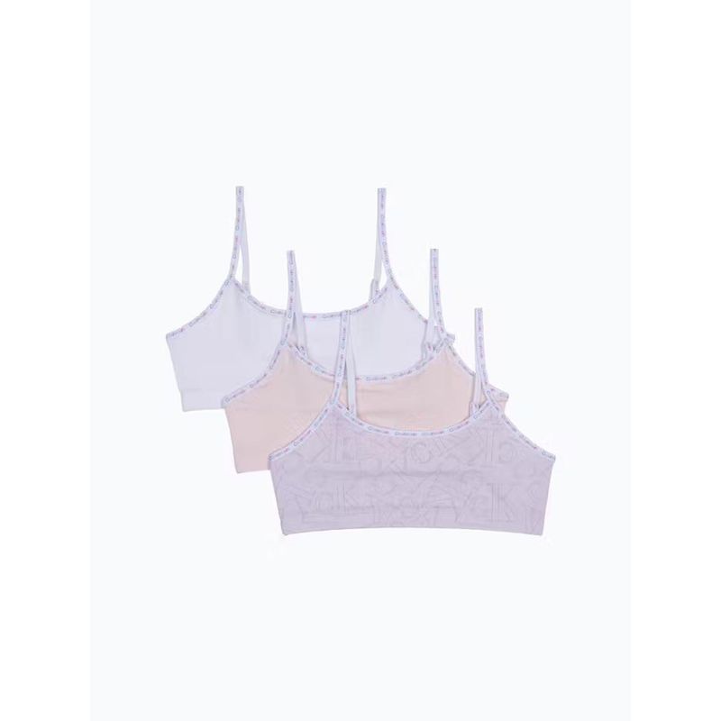 CALVIN KLEIN - Paquete Lila Niña Lila De 3 Bralette Con Logotipo Calvin Klein