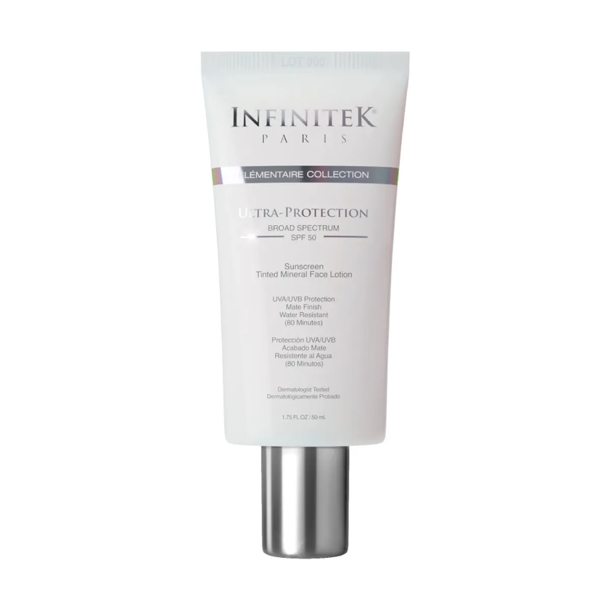 INFINITEK PARIS - Protector Solar Facial Infinitek Paris SPF 50 Color Universal – Acabado mate y ligero 50 ml