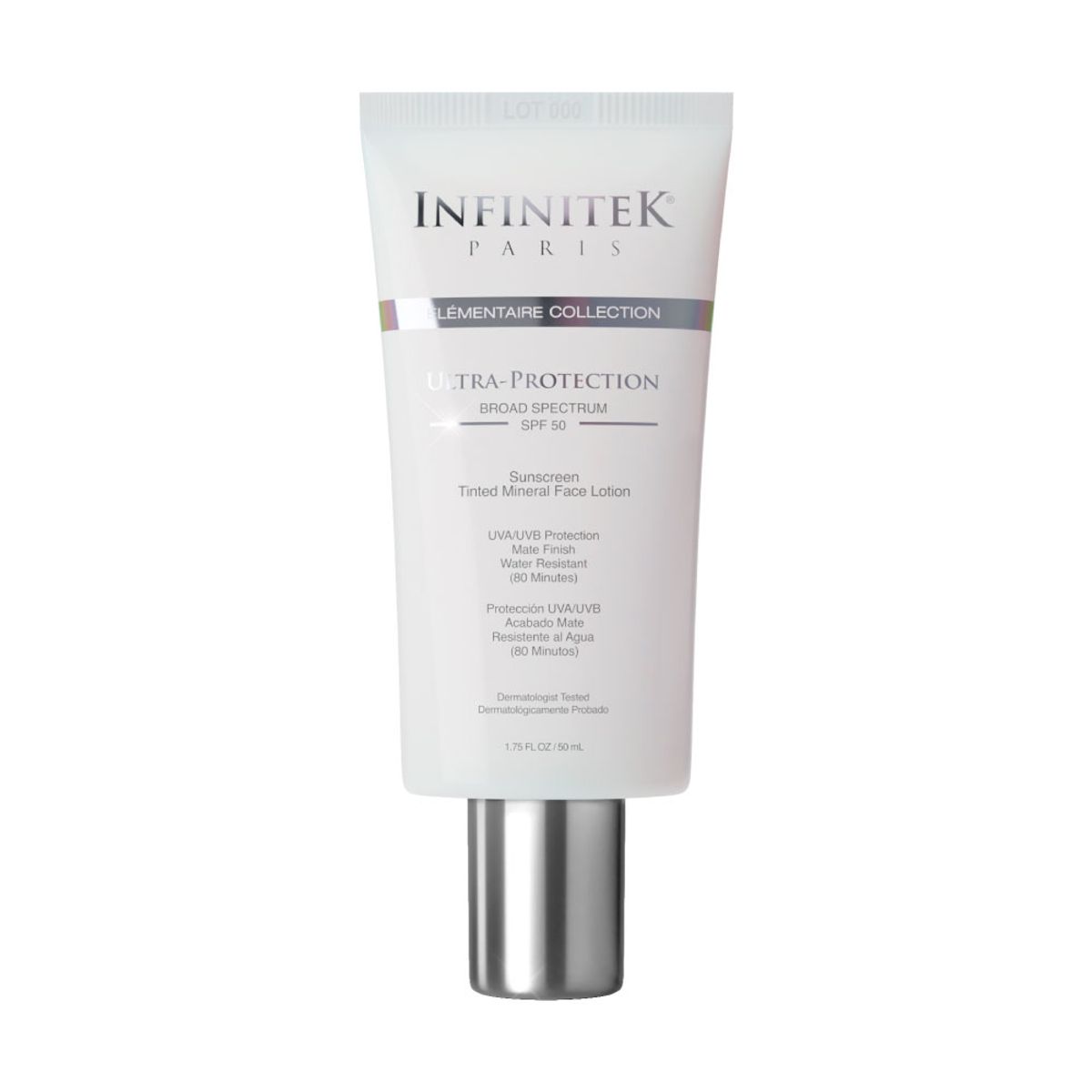 INFINITEK PARIS - Protector Solar Facial Infinitek Paris SPF 50 Color Universal – Acabado mate y ligero 50 ml