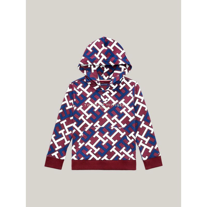 TOMMY HILFIGER - Buzo Vinotinto Con Capota Para Niño Tommy Hilfiger