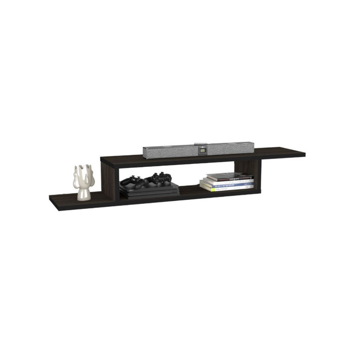 GENERICO - Repisas Flotantes TV Wengue Decoracion Moderna