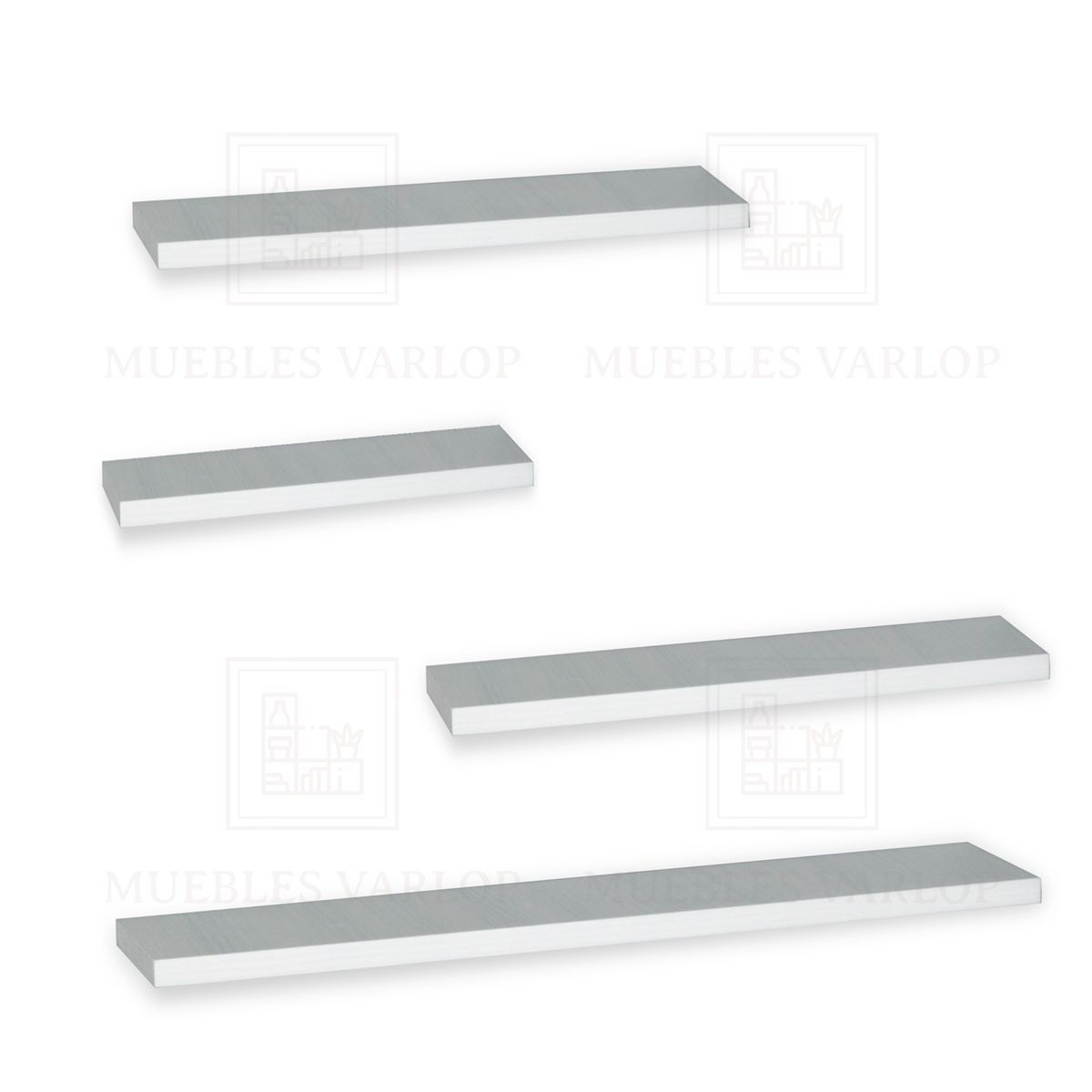 GENERICO - Repisas Flotantes Modernas Blanco 15 cm Set X 4 Un Decoracion Moderna