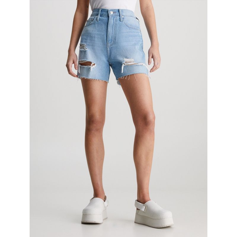 CALVIN KLEIN - Mom azul shorts Jeans Calvin Klein